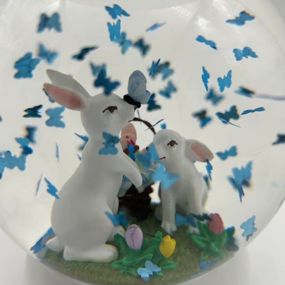 Bath & Body Works New Bunny Lighted Water Globe Candle Holder Easter Spring 2021 - Picture 2 of 6